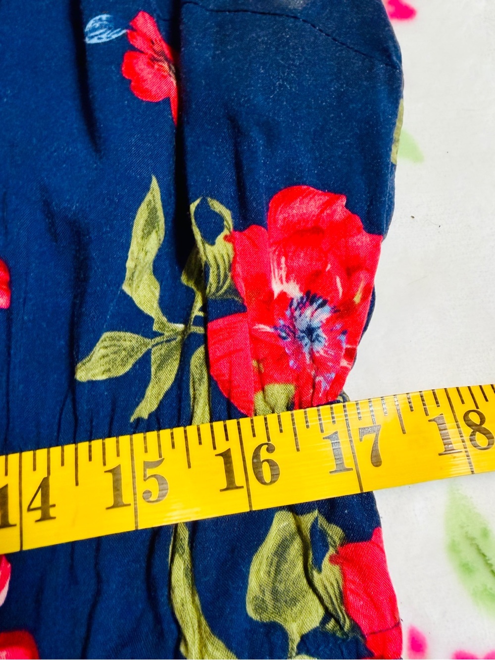 Torrid Navy Midi Dress with Red Floral Print Size 2X - Picture 6 of 6